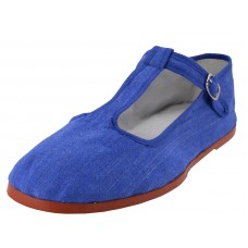 T5-777-Royal - Wholesale Women's T-Strap Cotton Upper Classic Mary Jane Shoes ( *Royal Blue Color ) *Last 4 Case